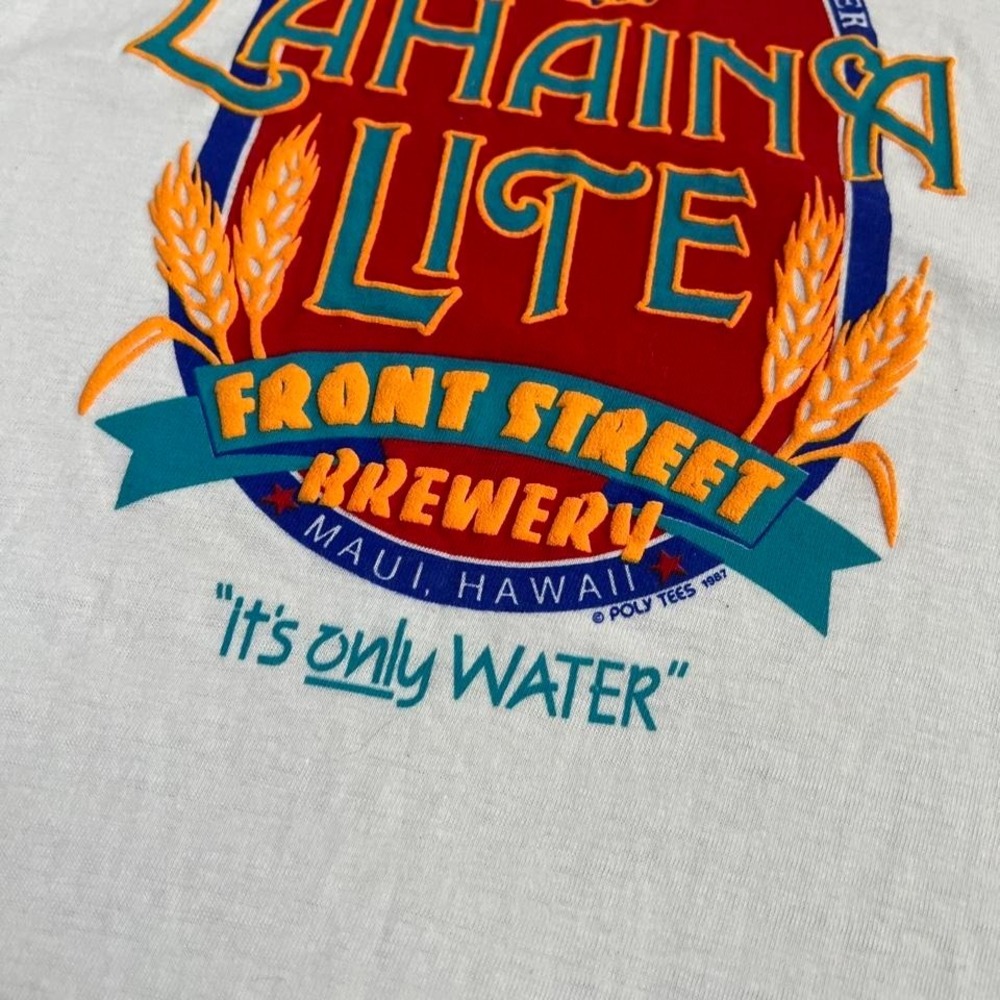 Vintage 1980's Lahaina Lite Beer Brewery Hawaii long sleeve T-Shirt Size XL - Picture 2 of 6